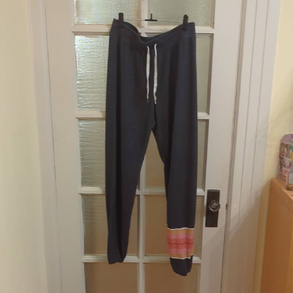 P.J. Salvage Charcoal Joggers with Light Stripe